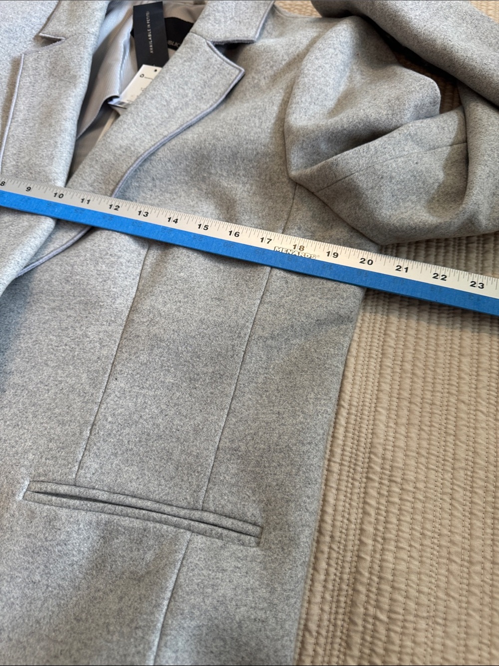 Banana Republic Heather Gray Single-Button Wool-Blend Coat - Picture 16 of 16